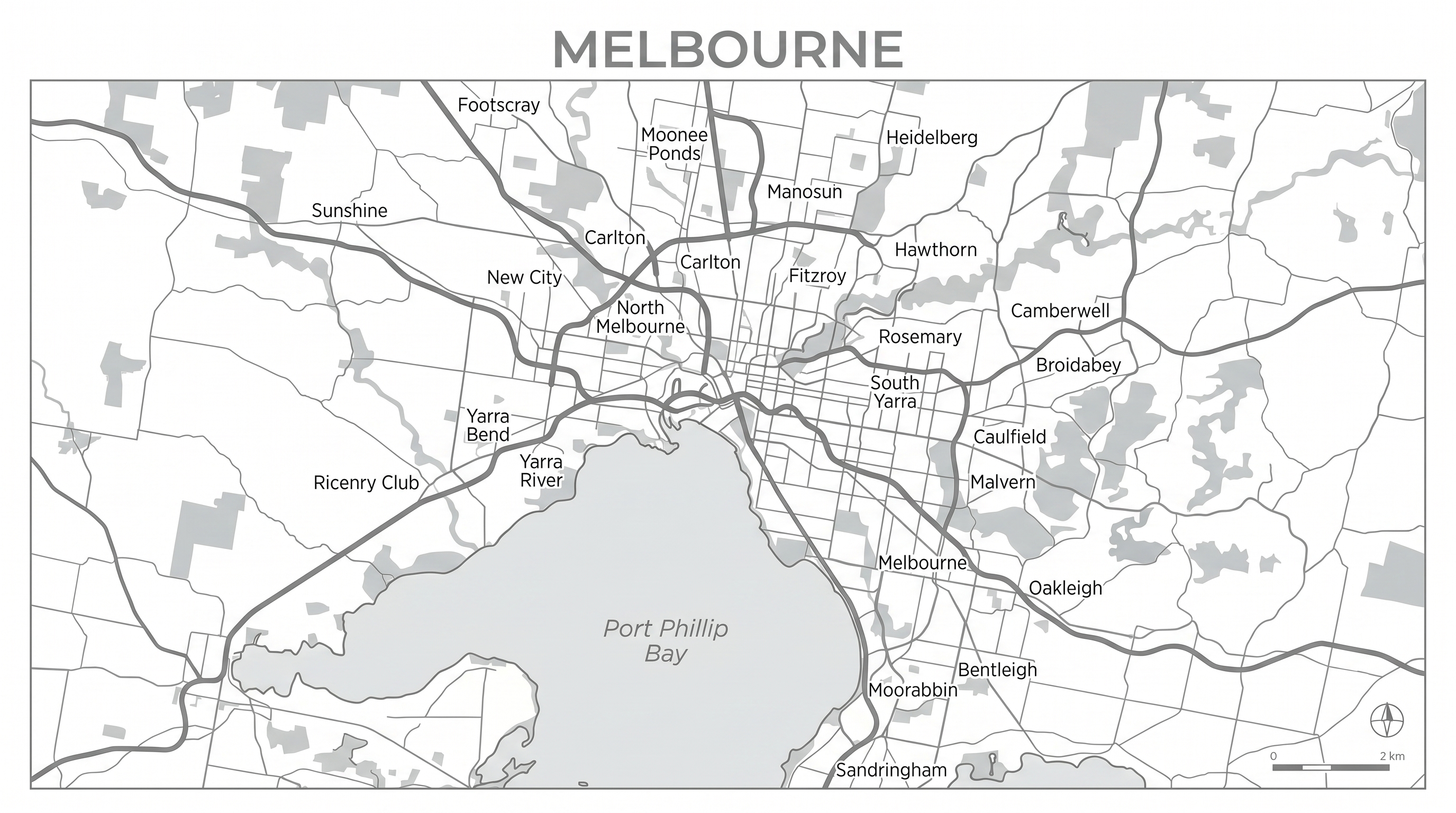 Melbourne map